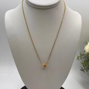 Kate Spade New York Mini Twist Knot CZ Gold‎ Tone Simple Minimalist Necklace